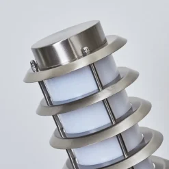 Borne Lumineuse Tunes Nickel Mat, 1 Lumiere
