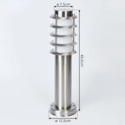 Borne Lumineuse Tunes Nickel Mat, 1 Lumiere