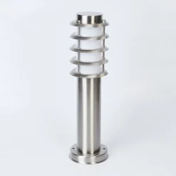 Borne Lumineuse Tunes Nickel Mat, 1 Lumiere