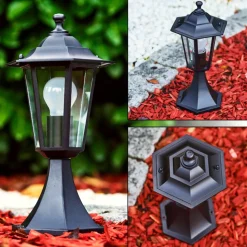 Borne Lumineuse Valtimo Noir, 1 Lumiere