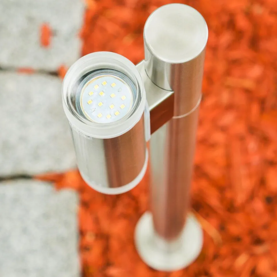 Borne Lumineuse Vero Acier Inoxydable, 2 Lumieres
