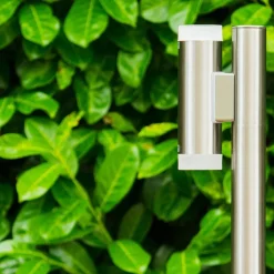 Borne Lumineuse Vero Acier Inoxydable, 2 Lumieres