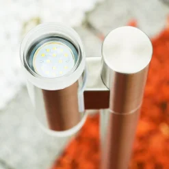 Borne Lumineuse Vero Acier Inoxydable, 2 Lumieres