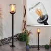 Borne Lumineuse Ystheim Noir, 1 Lumiere