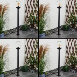 Borne Lumineuse Ystheim Noir, 1 Lumiere