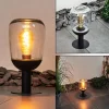 Borne Lumineuse Ystheim Noir, 1 Lumiere