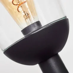 Borne Lumineuse Ystheim Noir, 1 Lumiere