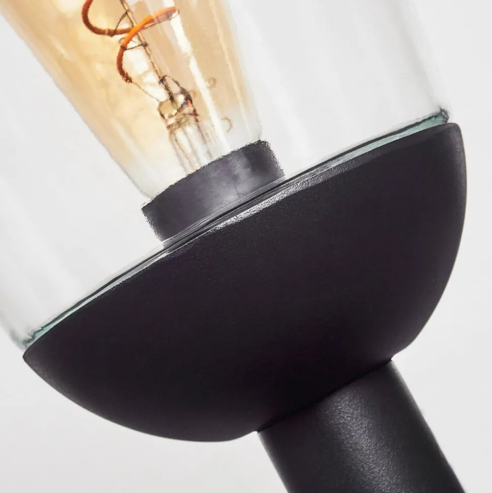 Borne Lumineuse Ystheim Noir, 1 Lumiere