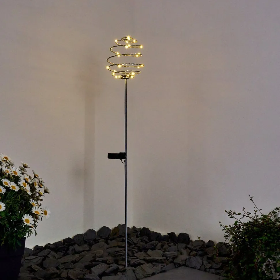 Borne Lumineuse Zermatt Led Argente, 28 Lumieres