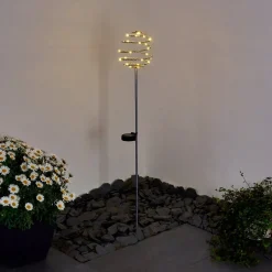 Borne Lumineuse Zermatt Led Argente, 28 Lumieres