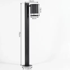 Borne Lumineuseamyton Noir, 1 Lumiere