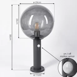 Borne Lumineusebostarenga Anthracite, 1 Lumiere, Detecteur De Mouvement
