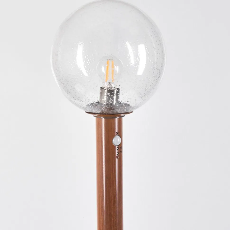 Borne Lumineusebubodefo Brun, Couleur Bois, 1 Lumiere, Detecteur De Mouvement