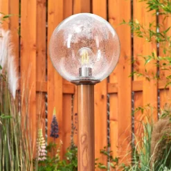 Borne Lumineusebubodefo Brun, Couleur Bois, 1 Lumiere