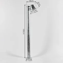 Borne Lumineusecook Acier Inoxydable, Zingue, 1 Lumiere
