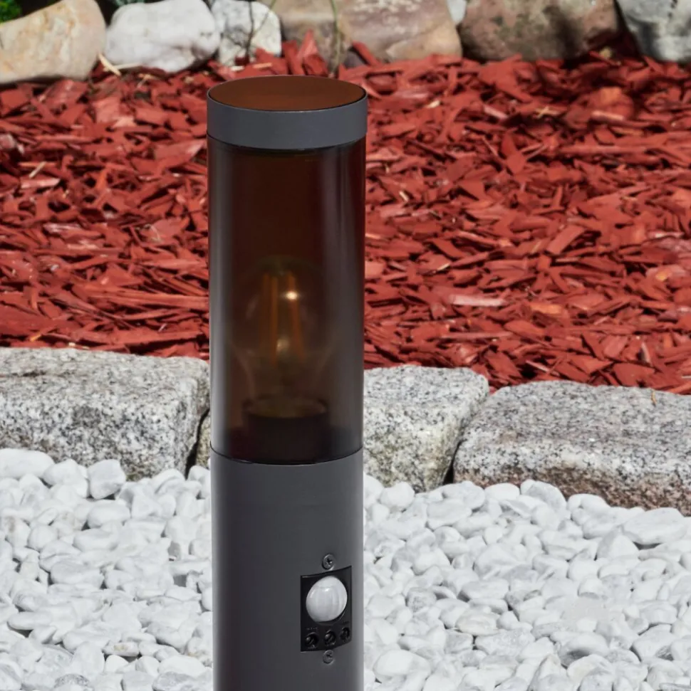 Borne Lumineusegaborone Anthracite, 1 Lumiere, Detecteur De Mouvement