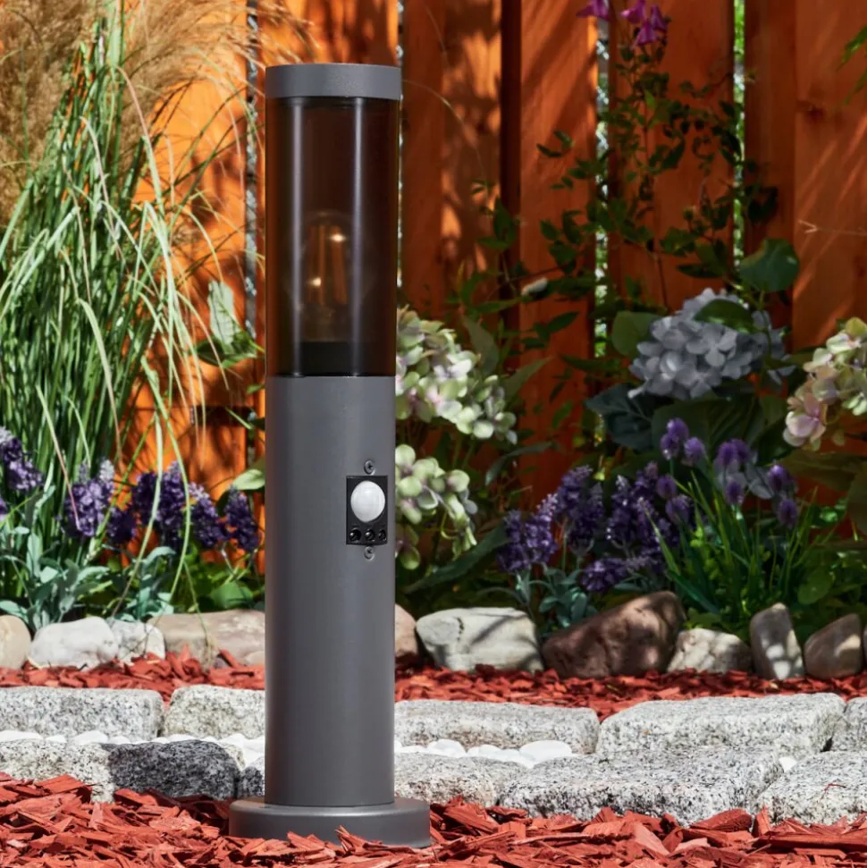 Borne Lumineusegaborone Anthracite, 1 Lumiere, Detecteur De Mouvement
