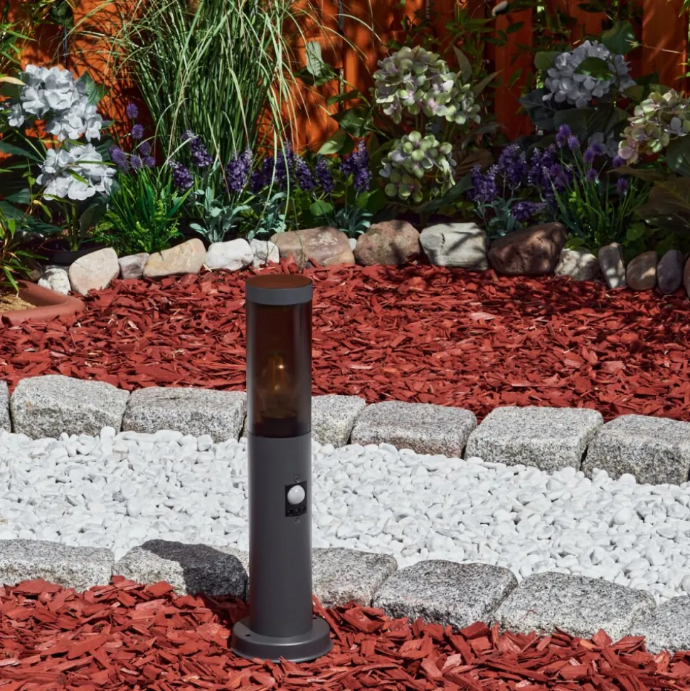 Borne Lumineusegaborone Anthracite, 1 Lumiere, Detecteur De Mouvement