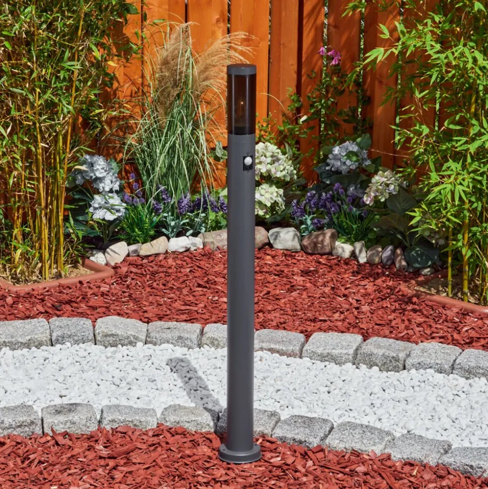 Borne Lumineusegaborone Anthracite, 1 Lumiere, Detecteur De Mouvement