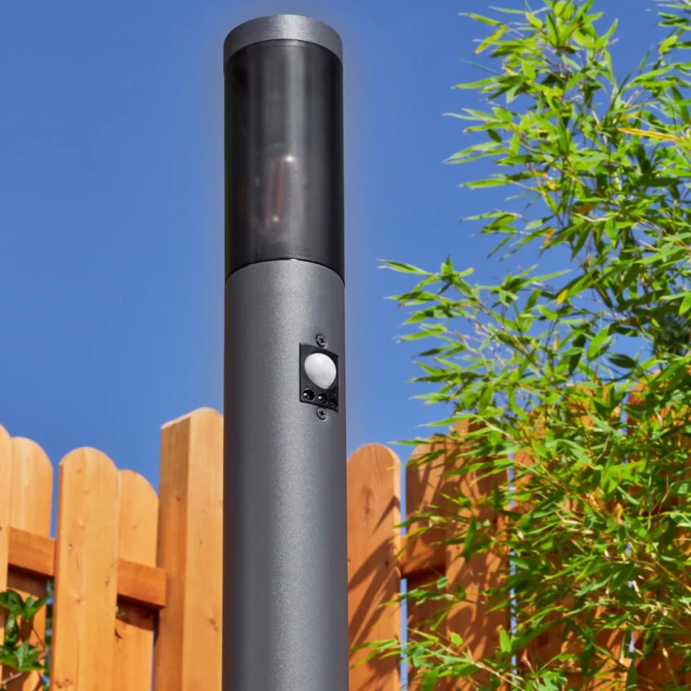Borne Lumineusegaborone Anthracite, 1 Lumiere, Detecteur De Mouvement