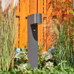 Borne Lumineusekingstown Anthracite, 1 Lumiere, Detecteur De Mouvement