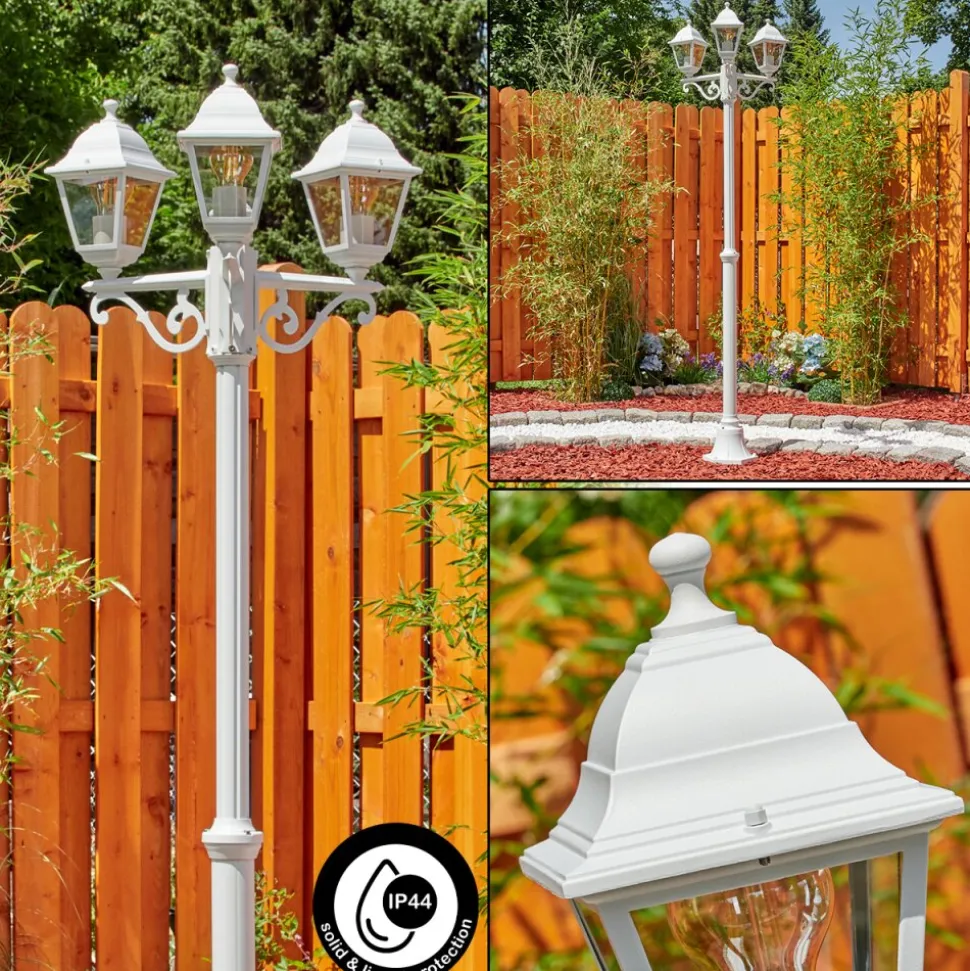 Borne Lumineusemurto Blanc, 3 Lumieres