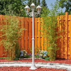 Borne Lumineusemurto Blanc, 3 Lumieres