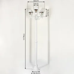 Borne Lumineusemurto Blanc, 3 Lumieres