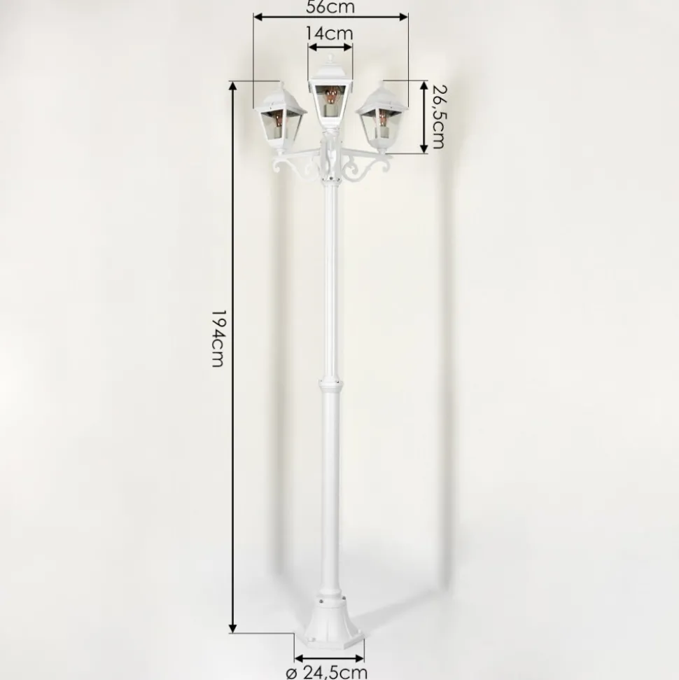 Borne Lumineusemurto Blanc, 3 Lumieres
