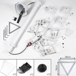 Borne Lumineusemurto Blanc, 3 Lumieres