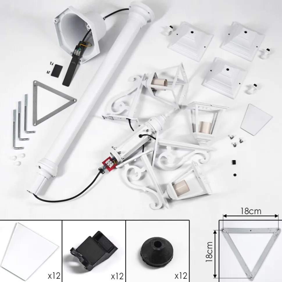Borne Lumineusemurto Blanc, 3 Lumieres