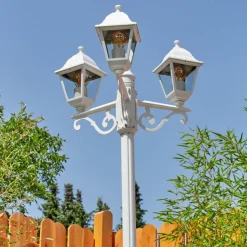 Borne Lumineusemurto Blanc, 3 Lumieres