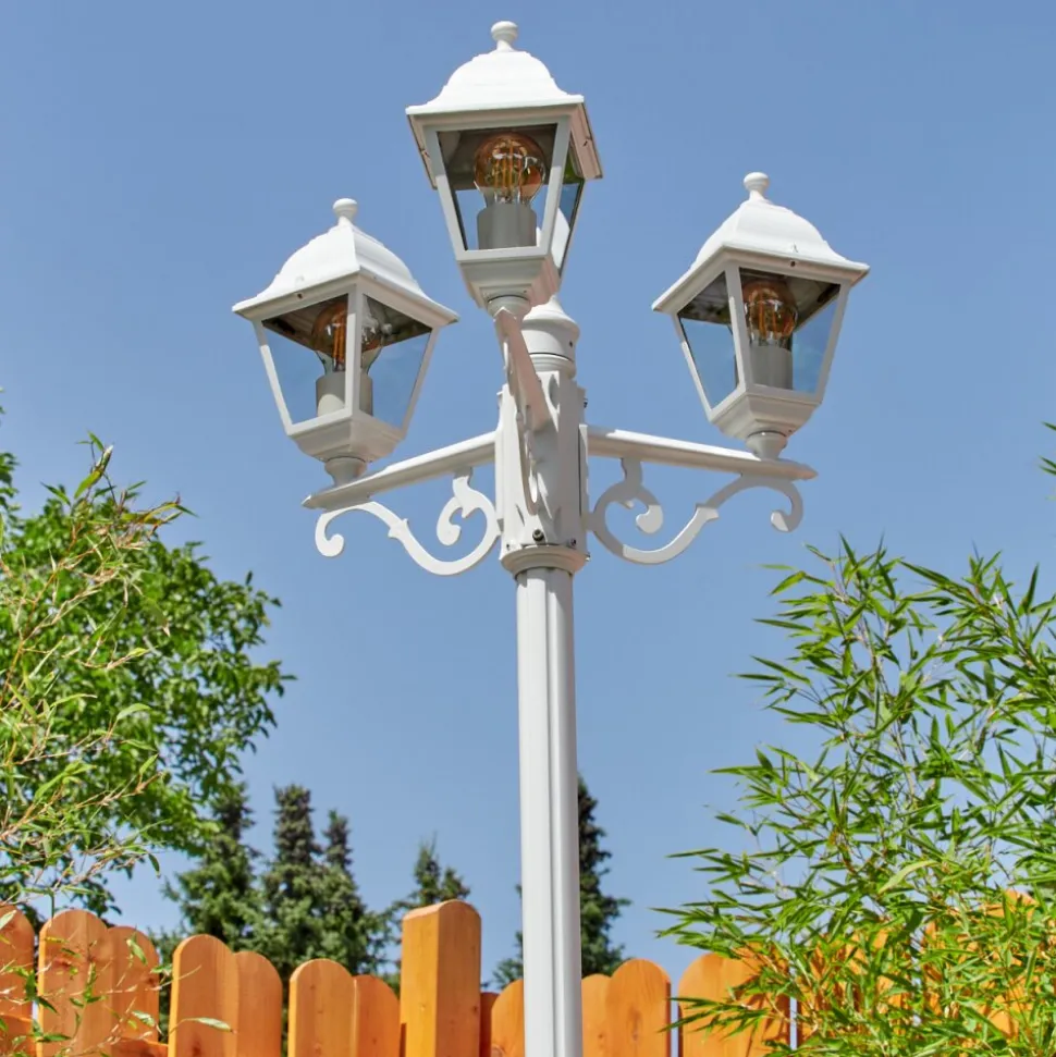Borne Lumineusemurto Blanc, 3 Lumieres