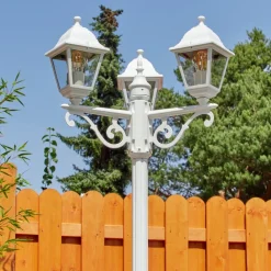 Borne Lumineusemurto Blanc, 3 Lumieres