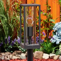 Borne Lumineuseoiba Anthracite, 1 Lumiere