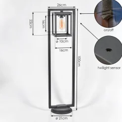 Borne Lumineuseparkkola Anthracite, 1 Lumiere