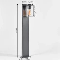 Borne Lumineuseradnor Anthracite, 1 Lumiere