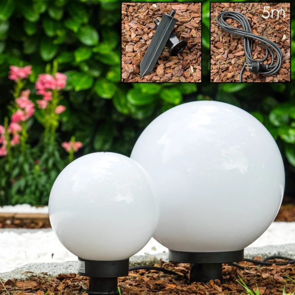 Boule Lumineuse Miau Blanc, 2 Lumieres