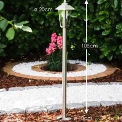 Eclairage De Chemin Moskau Acier Inoxydable, 1 Lumiere