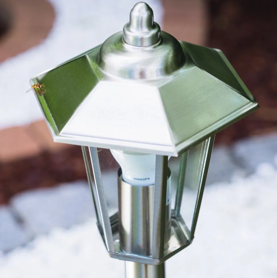 Eclairage De Chemin Moskau Acier Inoxydable, 1 Lumiere