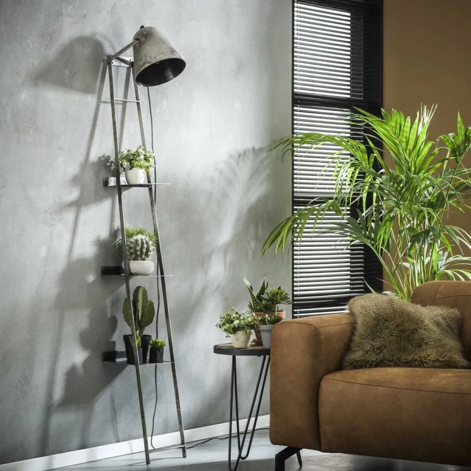Etagere Murale Lumineuse Lisse Gris, Noir, 1 Lumiere