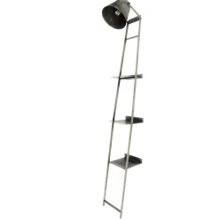 Etagere Murale Lumineuse Lisse Gris, Noir, 1 Lumiere