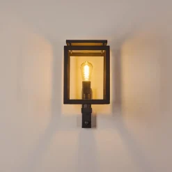 Greensboro Applique Murale D'Exterieur Noir, 1 Lumiere, Detecteur De Mouvement
