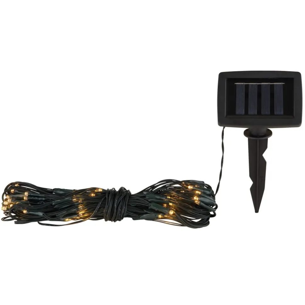 Guirlande Globo Solar Led Vert, Noir, 100 Lumieres