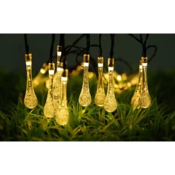 Guirlande Globo Solar Led Noir, 20 Lumieres