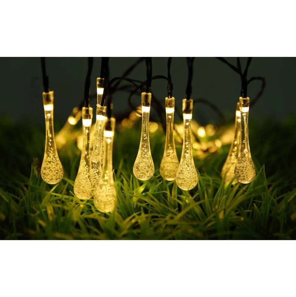 Guirlande Globo Solar Led Noir, 20 Lumieres