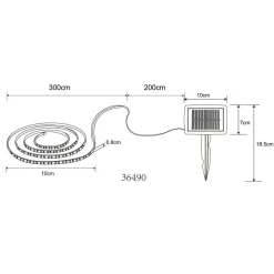 Guirlande Globo Solar Led Noir, 180 Lumieres