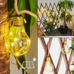 Guirlande Lumineuse Solaire Trygsland Led Brun, 50 Lumieres