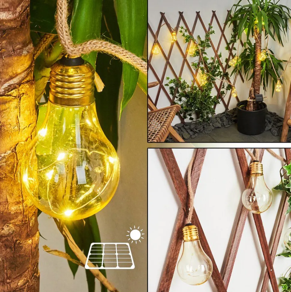 Guirlande Lumineuse Solaire Trygsland Led Brun, 50 Lumieres
