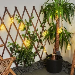 Guirlande Lumineuse Solaire Trygsland Led Brun, 50 Lumieres